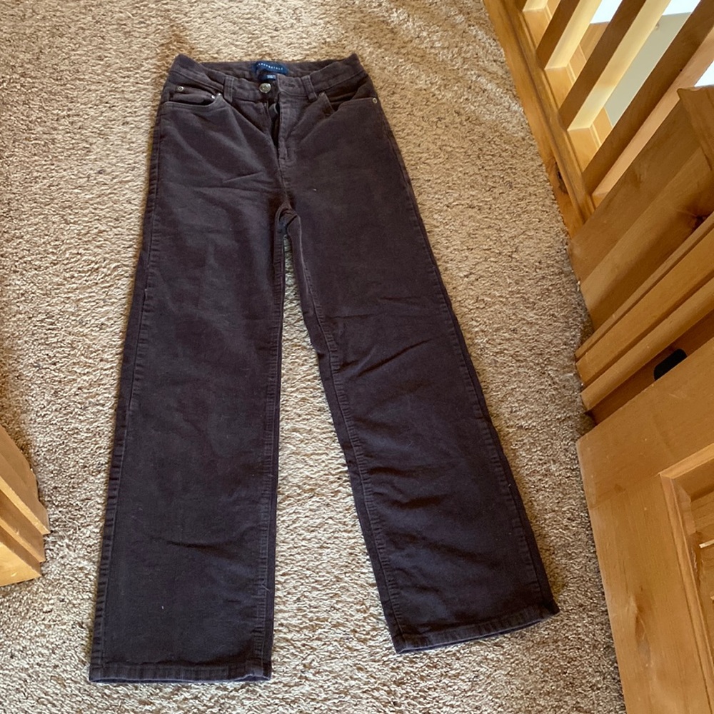 Size 2, Brown corduroy pants, Aeropostale, High Rise Wide Leg.